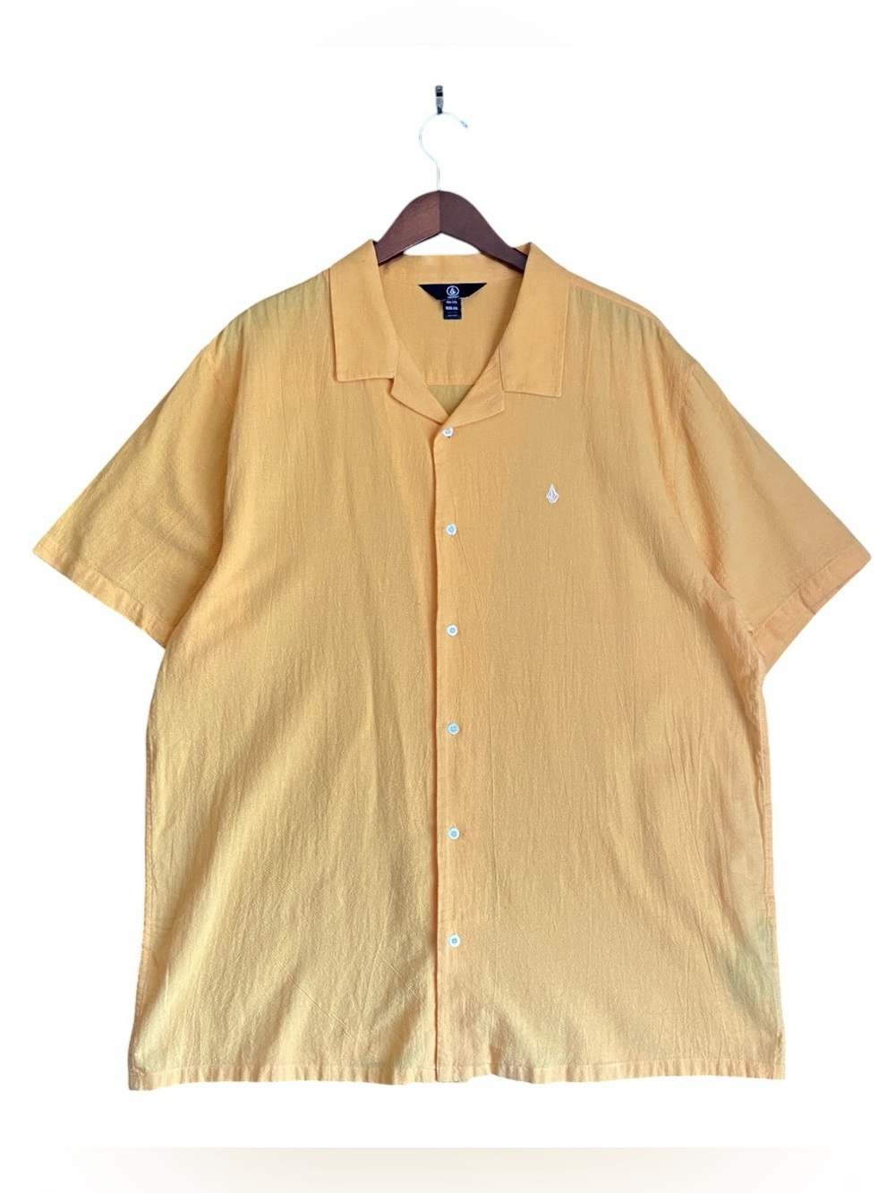 Volcom |  Men’s Camp Shirt Short Sleeve Button Down Textured Summer | Size XXL